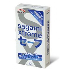 Презервативы Sagami Xtreme Ultrasafe с двойным количеством смазки - 10 шт.