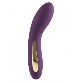 Фиолетовый изогнутый вибромассажёр Luminate Vibrator - 17 см.